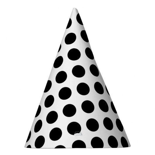 Polka Dots, Polka Dot Pattern, Black and White Feesthoedjes (Rechts)