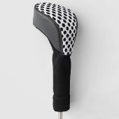 Polka Dots, Polka Dot Pattern, Black and White Golfheadcover (Schuin)