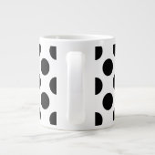 Polka Dots, Polka Dot Pattern, Black and White Grote Koffiekop (Achterkant)