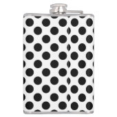 Polka Dots, Polka Dot Pattern, Black and White Heupfles (Achterkant)