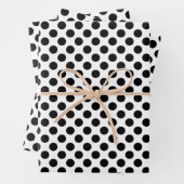 Polka Dots, Polka Dot Pattern, Black and White Inpakpapier Vel (In situ)