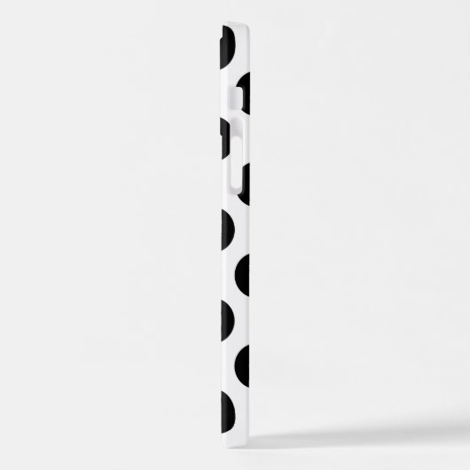 Polka Dots, Polka Dot Pattern, Black and White iPhone Hoesje (Linkerkant)