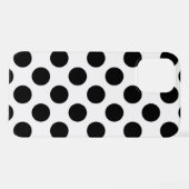 Polka Dots, Polka Dot Pattern, Black and White iPhone Hoesje (Achterkant horizontaal)
