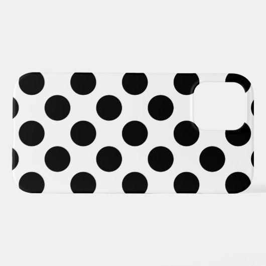 Polka Dots, Polka Dot Pattern, Black and White iPhone Hoesje (Achterkant horizontaal)