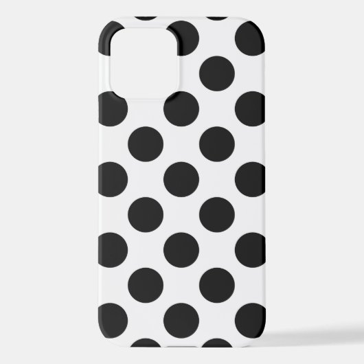 Polka Dots, Polka Dot Pattern, Black and White iPhone Hoesje (Achterkant)