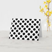 Polka Dots, Polka Dot Pattern, Black and White Kaart (Gele Bloem)