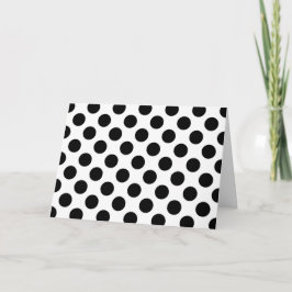 Polka Dots, Polka Dot Pattern, Black and White Kaart