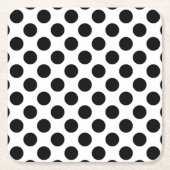 Polka Dots, Polka Dot Pattern, Black and White Kartonnen Onderzetters (Voorkant)