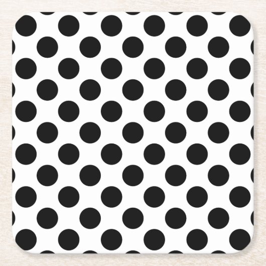 Polka Dots, Polka Dot Pattern, Black and White Kartonnen Onderzetters (Voorkant)