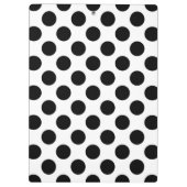 Polka Dots, Polka Dot Pattern, Black and White Klembord (Achterkant)
