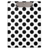 Polka Dots, Polka Dot Pattern, Black and White Klembord (Voorkant)