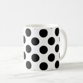 Polka Dots, Polka Dot Pattern, Black and White Koffiemok (Voorkant rechts)