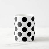Polka Dots, Polka Dot Pattern, Black and White Koffiemok (Center)