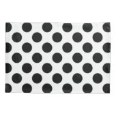 Polka Dots, Polka Dot Pattern, Black and White Kussensloop (Achterkant)