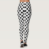 Polka Dots, Polka Dot Pattern, Black and White Leggings (Achterkant)