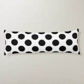 Polka Dots, Polka Dot Pattern, Black and White Lichaamskussen (Achterkant)