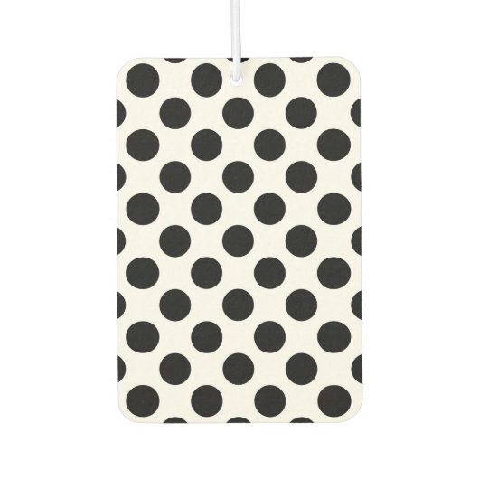Polka Dots, Polka Dot Pattern, Black and White Luchtverfrisser (Voorkant)