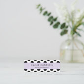 Polka Dots, Polka Dot Pattern, Black and White Mini Visitekaartje (Staand voorkant)