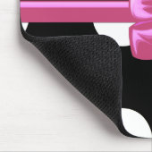 Polka Dots, Polka Dot Pattern, Black and White Muismat (Hoek)