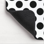 Polka Dots, Polka Dot Pattern, Black and White Muismat (Hoek)