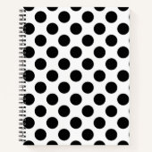Polka Dots, Polka Dot Pattern, Black and White Notitieboek (Voorkant)