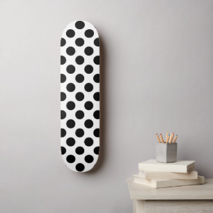 Polka Dots, Polka Dot Pattern, Black and White Persoonlijk Skateboard