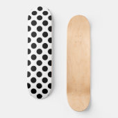 Polka Dots, Polka Dot Pattern, Black and White Persoonlijk Skateboard (Voorkant)