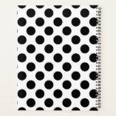Polka Dots, Polka Dot Pattern, Black and White Planner (Achterkant)
