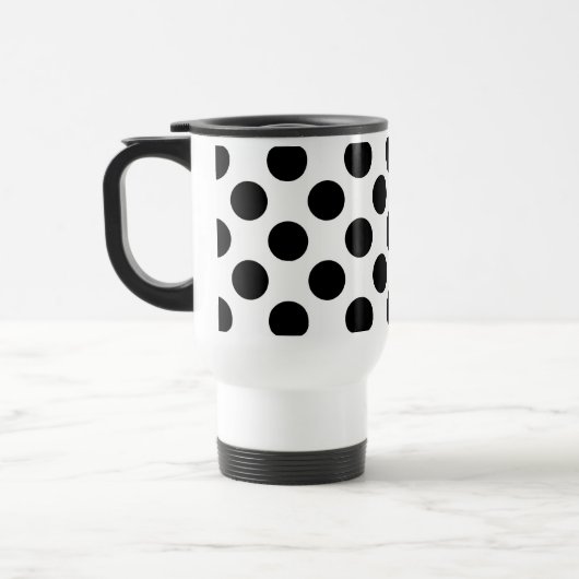 Polka Dots, Polka Dot Pattern, Black and White Reisbeker (Links)