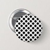 Polka Dots, Polka Dot Pattern, Black and White Ronde Button 5,7 Cm (Voorkant /achterkant)