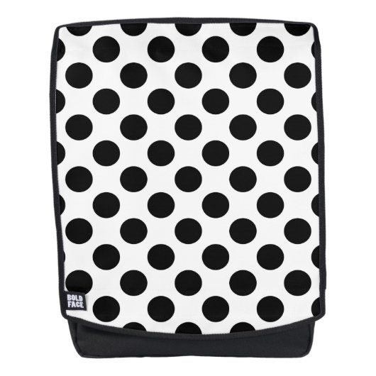 Polka Dots, Polka Dot Pattern, Black and White Rugtassen (Voorkant)