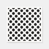 Polka Dots, Polka Dot Pattern, Black and White Servet (Voorkant)