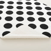 Polka Dots, Polka Dot Pattern, Black and White Sherpa Deken (3/4)