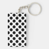 Polka Dots, Polka Dot Pattern, Black and White Sleutelhanger (achterkant)