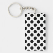 Polka Dots, Polka Dot Pattern, Black and White Sleutelhanger (Voorkant)