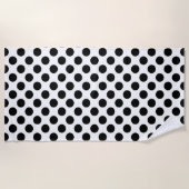 Polka Dots, Polka Dot Pattern, Black and White Strandlaken (Voorkant)