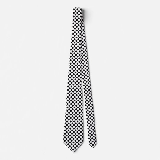 Polka Dots, Polka Dot Pattern, Black and White Stropdas (Voorkant)
