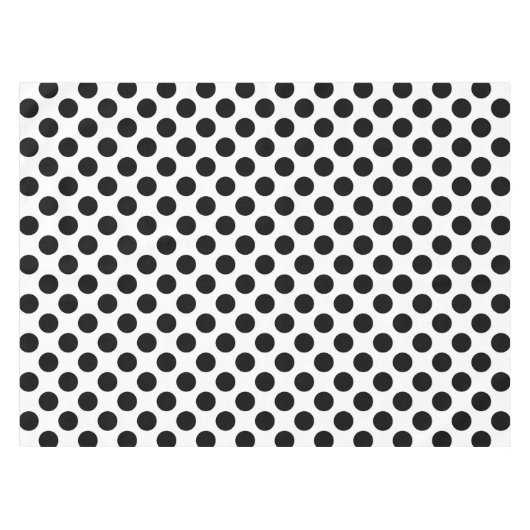 Polka Dots, Polka Dot Pattern, Black and White Tafelkleed (Voorkant (Horizontaal))