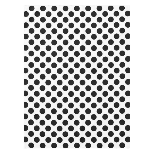 Polka Dots, Polka Dot Pattern, Black and White Tafelkleed (Voorkant)