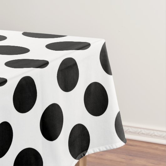 Polka Dots, Polka Dot Pattern, Black and White Tafelkleed (Voorbeeld)