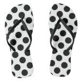 Polka Dots, Polka Dot Pattern, Black and White Teenslippers (Voetbed)
