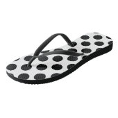 Polka Dots, Polka Dot Pattern, Black and White Teenslippers (Schuin)