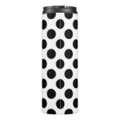 Polka Dots, Polka Dot Pattern, Black and White Thermosbeker (Achterkant)