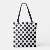 Polka Dots, Polka Dot Pattern, Black and White Tote Bag (Achterkant)