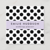 Polka Dots, Polka Dot Pattern, Black and White Vierkante Visitekaartje (Voorkant)