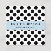 Polka Dots, Polka Dot Pattern, Black and White Vierkante Visitekaartje (Voorkant)