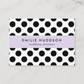 Polka Dots, Polka Dot Pattern, Black and White Visitekaartje (Voorkant)