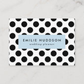 Polka Dots, Polka Dot Pattern, Black and White Visitekaartje (Voorkant)