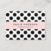 Polka Dots, Polka Dot Pattern, Black and White Visitekaartje (Voorkant)