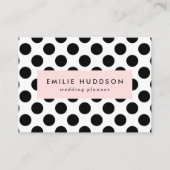 Polka Dots, Polka Dot Pattern, Black and White Visitekaartje (Voorkant)